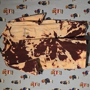 Carhartt pocket t-shirt that has been custom reverse tie-dyed Large
